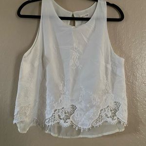 White with lace Maison Jules top
